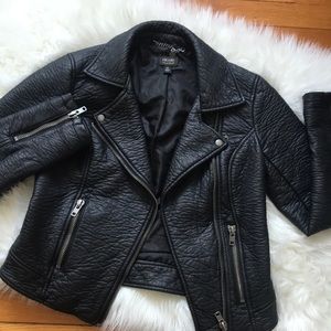Vegan leather moto jacket